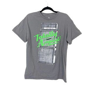Audio Council Unisex M Gray Graphic Short Sleeve T‎ Shirt 'Totally Amped'